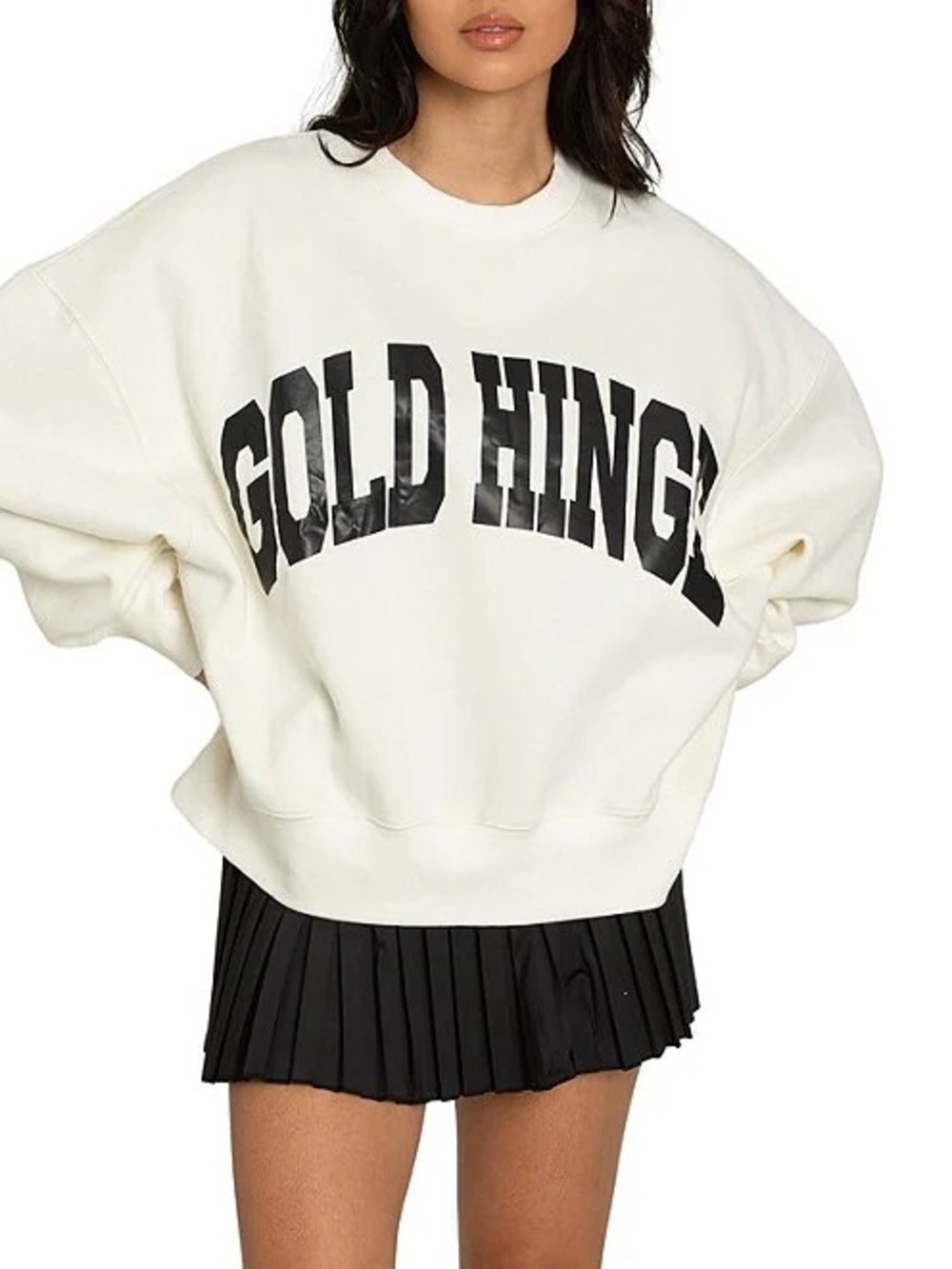 Gold Hinge white sweatshirt, size large